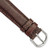 DeBeer 18 mm Long Brown Lizard Leather with Silver-Tone Buckle 8.5 Inch Watch Band