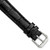 DeBeer 14 mm Black Crocodile Grain Leather with Dark Stitching and Silver-Tone Buckle 6.75 Inch Watch Band