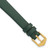 Gilden 12 mm Forest Green Classic Calfskin Leather with Gold-Tone Aluminum Buckle 6.6 Inch Watch Band