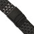 DeBeer 24 mm Black PVD-Plated Stainless Steel Breitling Navitimer Style Solid Link with Deployment Buckle 7.5 Inch Watch Band