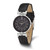 Women'S Chisel Black Dial Black Leather Watch, 27 mm, Quartz