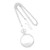 Charles Hubert Chrome-Finish White Skeleton Dial Pocket Watch, 42 mm, Hand-Wind - View 3