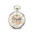 Charles Hubert Chrome-Finish Brass Open Face Pocket Watch, 42 mm, Hand-Wind