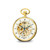 Charles Hubert Gold-Finish Brass Open Face Pocket Watch, 42 mm, Hand-Wind