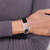 Women'S Charles Hubert 0.42ct Diamond Black Band Peach 29 x 28 mm Dial Watch, Quartz - View 5