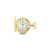 Charles Hubert Gold-Finish Brass White Dial Pocket Watch, 42 mm, Hand-Wind - XWA3359