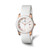 Charles Hubert Rose Ion-Plated Stainless Steel/Ceramic White Dial Watch, 40 mm, Quartz