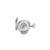 Charles Hubert Chrome-Finish Skeleton Dial Pocket Watch, 50 mm, Hand-Wind
