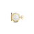 Charles Hubert Gold-Finish White Dial Pocket Watch, 47 mm, Quartz