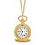 Charles Hubert Gold-Finish Scroll Design Pendant Watch, 26 mm, Quartz