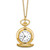 Charles Hubert Gold-Finish Quilted Design Pendant Watch, 26 mm, Quartz