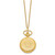 Charles Hubert Gold-Finish Quilted Design Pendant Watch, 26 mm, Quartz - View 3