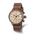 Men'S Charles Hubert Brown Ion-Plated Leather Band 46 mm Dual Time Watch, Quartz