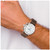 Men'S Charles Hubert Stainless Leather Band 46 mm Dual Time Watch, Quartz - View 5