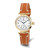 Women'S Charles Hubert Ion-Plated Stainless Leather Band 34 mm Watch, Quartz