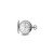 Charles Hubert Satin-Finish White Dial Day/Date Pocket Watch, 47 mm, Quartz