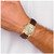 Men'S Charles Hubert Stainless Steel Gold Dial Dual Time Watch, 46 mm, Quartz - View 5