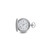 Charles Hubert Satin Chrome-Finish Off White Dial Pocket Watch, 42 mm, Quartz