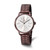 Charles-Hubert Stainless Steel Brown Ion-Plated Silver-Tone Dial with Date Watch, 42 mm, Quartz