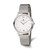 Men'S Charles Hubert Stainless Steel Silver-Tone Dial Mesh Band Watch, 38 mm, Quartz