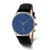Charles Hubert Men'S Stainless Steel Blue Dial Dual Time Watch, 42 mm, Quartz
