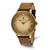 Charles Hubert Antique Ion-Plated Stainless Steel Brown Dial Quartz Watch, 42 mm