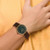 Charles Hubert Antique Ion-Plated Stainless Steel Green Dial Quartz Watch, 42 mm - View 5