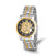 Mason Sales Stainless Steel Two-Tone Gold-Tone Crystal Skeleton Movement, 40 mm, Automatic, Black