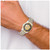Mason Sales Stainless Steel Two-Tone Gold-Tone Crystal Skeleton Movement, 40 mm, Automatic, Black - View 4