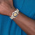 Mason Sales Stainless Steel Two-Tone Gold-Tone Crystal Skeleton Movement, 40 mm, Automatic, Blue - View 4