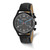 Mason Sales Stainless Steel Black Ion-Plated Chronograph Leather Band Watch, 42 mm, Quartz