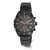 Mason Sales Stainless Steel Black Ion-Plated Chronograph Orange Trim Watch, 43 mm, Quartz