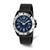 Mason Sales Stainless Steel Black Ion-Plated Mesh Band Watch, 40 mm, Quartz, 40 mm Wide, Blue, 8 in Long