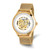 Mason Sales Stainless Steel Yellow Ion-Plated Skeleton Movement Mesh Band Watch, 42 mm, Automatic