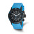 Mason Sales Stainless Steel Chronograph Blue Silicone Band Watch, 45 mm, Quartz