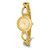 Mason Sales Stainless Steel Yellow Ion-Plated with Crystal Infinity Band Watch, 25 mm, Quartz, Gold Tone