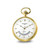 Charles Hubert Gold-Finish White Dial Gold Pocket Watch, 42 mm, Quartz