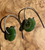 Natural Siberian Nephrite Jade PI earrings - 16mm Stainless Steel Hooks