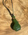 Natural Nephrite Jade Rich Green Siberian Abstract Pendant 21.5mm