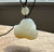 Natural Honey White Nephrite Jade Ram Pendant - 20mm