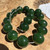 Natural Nephrite Jade 18mm Dark Green Siberian Unstrung Beads 12" strand