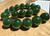 Natural Nephrite Jade 18mm Dark Green Siberian Unstrung Beads 12" strand
