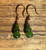 Natural Nephrite Jade 18k Chatoyant Gourd Earrings 9x13mm