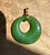 Natural Canadian Nephrite Jade Round Pendant, 30mm