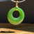 Natural Canadian Nephrite Jade Round Pendant, 30mm