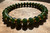 Natural Dark Green Canadian Nephrite Jade Bead Bracelet, 8mm x 6mm