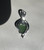 Natural Canadian Nephrite Jade Leaf and Silver Infinity Pendant 9x6mm