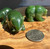 Natural Bear with Jade Fish, 2" - Sold Individually Figurine