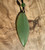 Natural Siberian Nephrite Jade Leaf Pendant, 42mm
