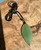 Natural Siberian Nephrite Jade Leaf Pendant, 42mm